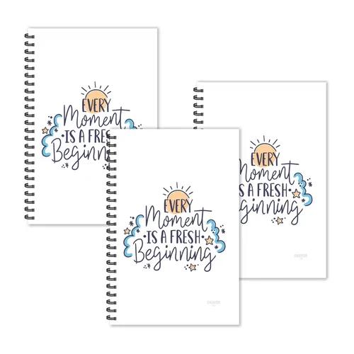 Every Moment Is A Fresh Beginning Motivational Diaries - Pack Of 3