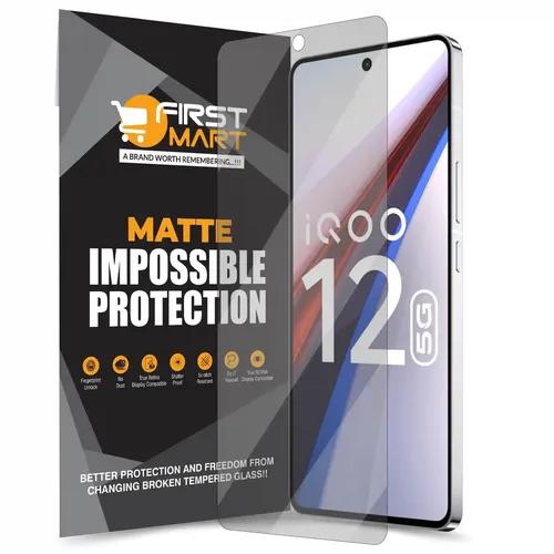 FIRST MART Screen Protector for iQOO 12 5G, iQOO Z9 5G and Neo 9 Pro 5G - Impossible Fiber Case Friendly Screen Protection & Installation Kit (Matte)