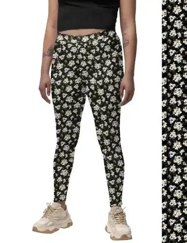 Flower Kissed - Printed Athleisure leggings for women with side pocket attached - XS