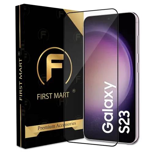 FIRST MART Premium Tempered Glass for Samsung Galaxy S23 5G / Samsung S22 with Edge to Edge Coverage and Easy Installation Kit, Pack of 1