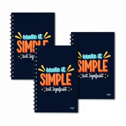 Make It Simple But Significant Designer Ruled Diaries - Pack Of 3