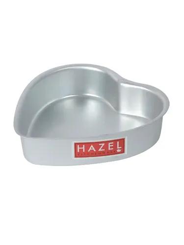 HAZEL Aluminium Heart Shape Cake Mould, Silver, 7.5 Inch