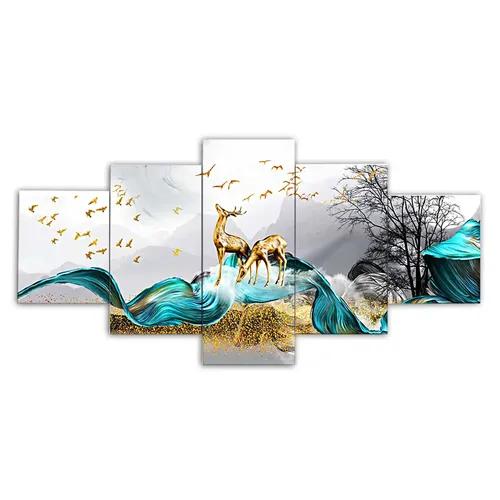 Framed Wall Painting For Home Decoration Pack of 5- Pattern 52