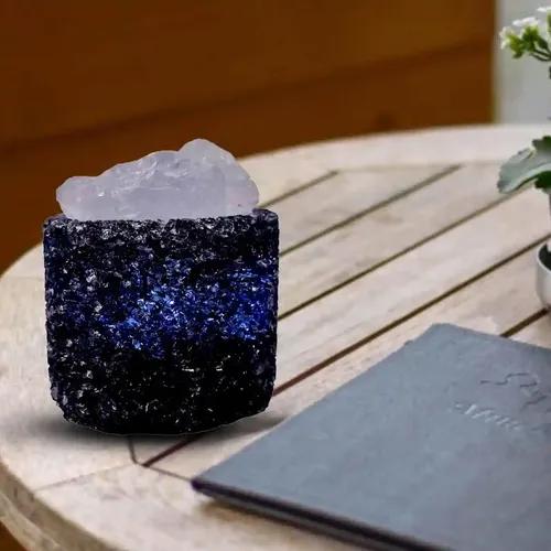 Kookee Natural Crystal Aromatherapy with Essential Oil, Electric Diffuser and LED Light Suitable for Home, Office, Spa for Claiming, Soothing and Relaxing (087-8-A)