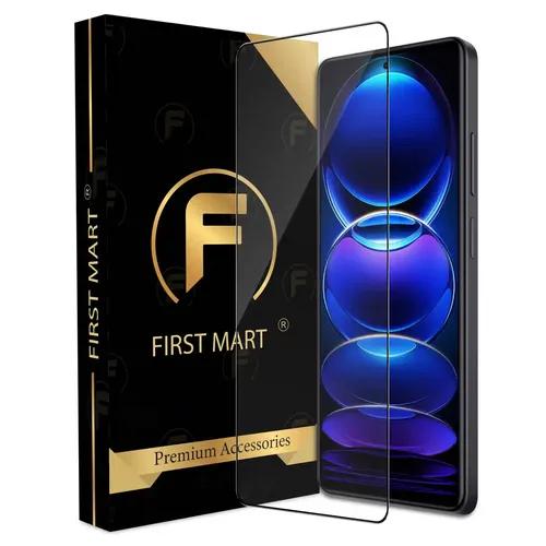 FIRST MART Edge to Edge Tempered Glass for Redmi Note 12 Pro Plus 5G and Note 12 Pro 5G (6.67 Inch) 0 Sense Ultra Thin Edge to Edge Screen Protection and Easy Installation | Black