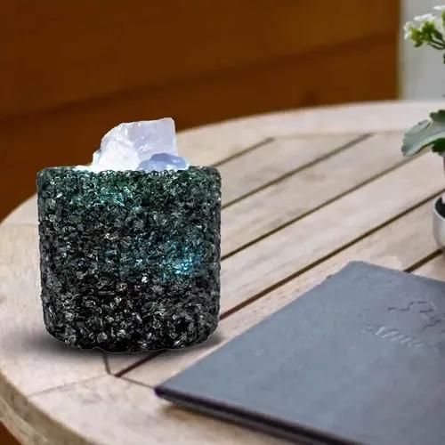 Kookee Natural Crystal Aromatherapy with Essential Oil, Electric Diffuser and LED Light Suitable for Home, Office, Spa for Claiming, Soothing and Relaxing (087-8-C)