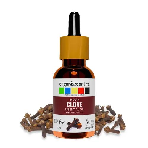 Organix Mantra Clove Essential Oil | The Natural Powerhouse for Oral Care, Radiant Skin, Healthy Hair and Ultimate Wellness - 15ML