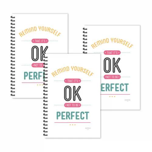 "Ok" Ruled Diaries - Pack Of 3