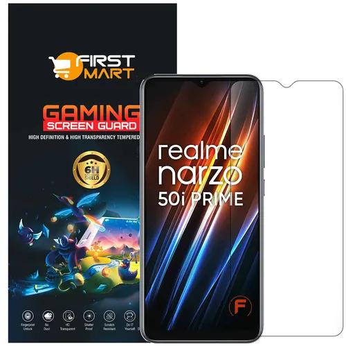 FIRST MART Gaming Screen Protector for Realme Narzo 50i Prime, C35 and Narzo 50A Prime (6.6 Inch) Crystal Clear Impossible Fiber Case Friendly & Installation Kit| Gaming Crystal Clear