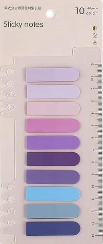 IMPRINT Morandi Purple Soft Tone Color Sticky tabs Index Tabs Writable Page Tabs | Round Corner | Translucent |200 Tabs